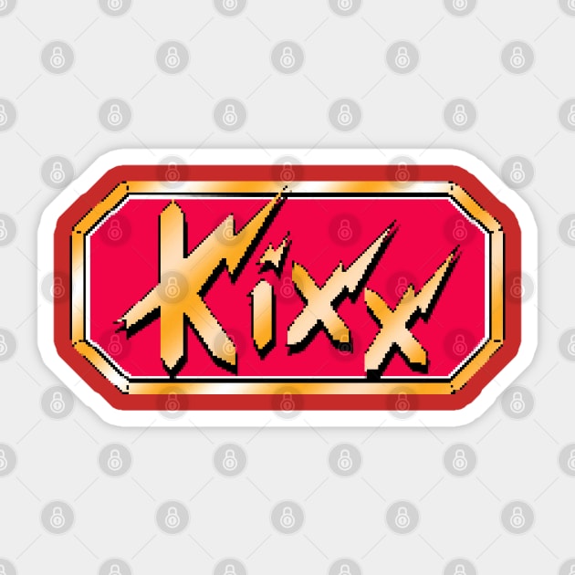 Retro Computer Games Kixx Software Pixellated Sticker by Meta Cortex